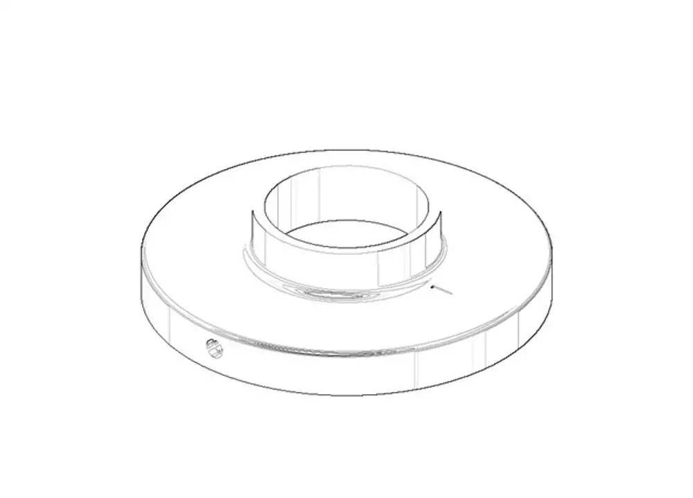 DORNBRACHT Rosette ERSATZTEILE 092720016 D. 85 x 20,5 mm Platin gebürstet, 092720016-06 Galeriebild 1
